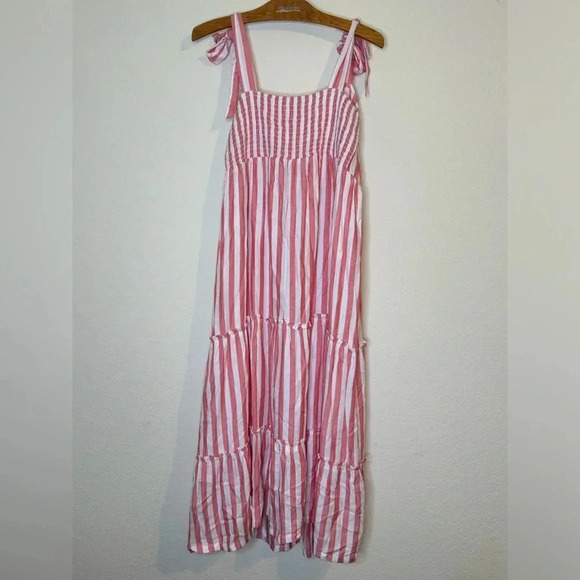Isabel Maternity Candy Cane Stripe Maxi Dress Size Medium NWT - Picture 8 of 10